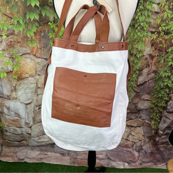 MONSERAT DE LUCCA Instructional Tote in Canvas and Leather - Picture 8 of 11